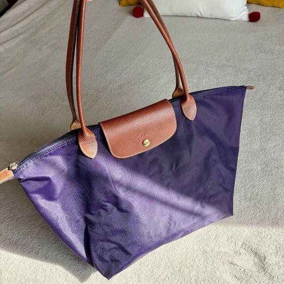 Longchamp Large Billberry Le Pliage Tote - Picture 2 of 16